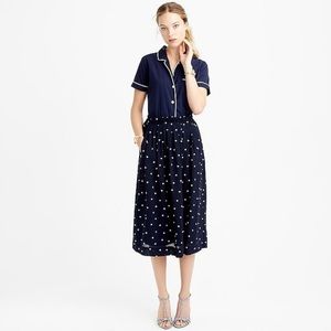J Crew Polkadot Midi Skirt